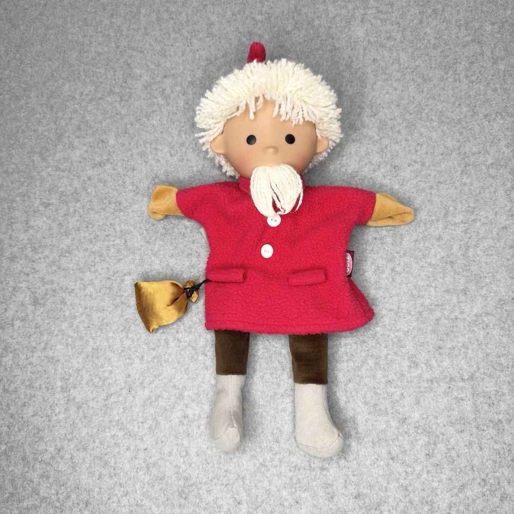 Gotz Sandman Hand Puppet‎ 654 Sandmann Red Clothes Night Hat Sand Bag Bedtime